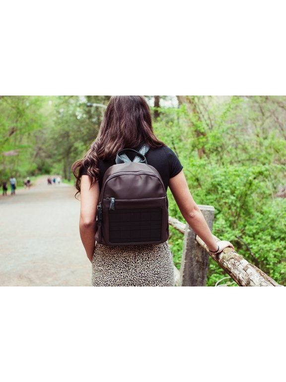 Eliana Solar Backpack with Power Bank, Brown