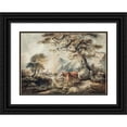 thumbnail image 1 of Elias Martin 24x18 Black Ornate Framed Double Matted Museum Art Print Titled: Landscape with Cattle (1785), 1 of 5