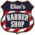 thumbnail image 1 of Elias's Barber Shop Gift Shield Metal Sign Hair Gift 211110020455, 1 of 1