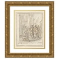 thumbnail image 1 of Elias van Nijmegen 20x24 Gold Ornate Framed and Double Matted Museum Art Print Titled - Paris is Welcomed to the Hof Van Menelaus (1677 - 1755), 1 of 4