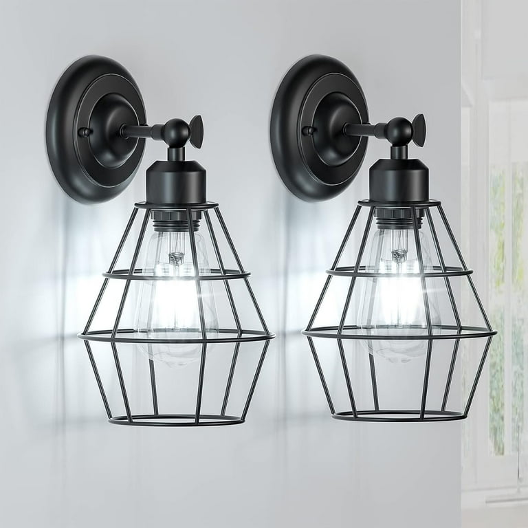 Wire cage wall light hotsell