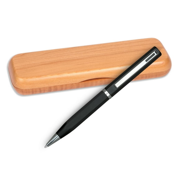 Elica Ball Pen - Black with Single Gift Box Maple