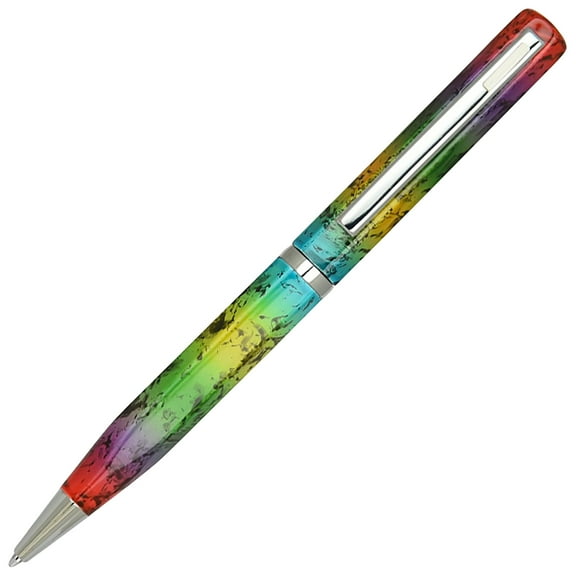 Elica Ball Pen - Rainbow with White Accents
