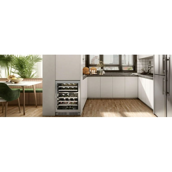 Elica Ebf521 24" Wide 21 Bottle Capacity And 60 Can Capacity Wine And Beverage Cooler -