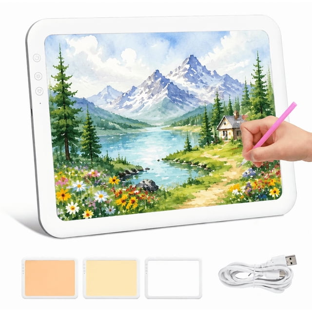 Elice Rechargeable A3 Light Box for Tracing, Wireless 6 Levels of ...