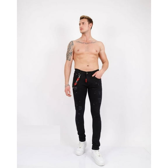 Elie Balleh Black Denim Jeans Pants