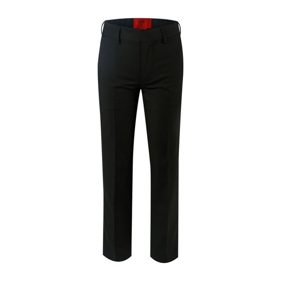 Elie Balleh Boy's Black Slim Fit Dress Pants Slacks