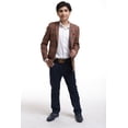 thumbnail image 1 of Elie Balleh Boy's Camel Plaid Blazer Jacket, 1 of 1