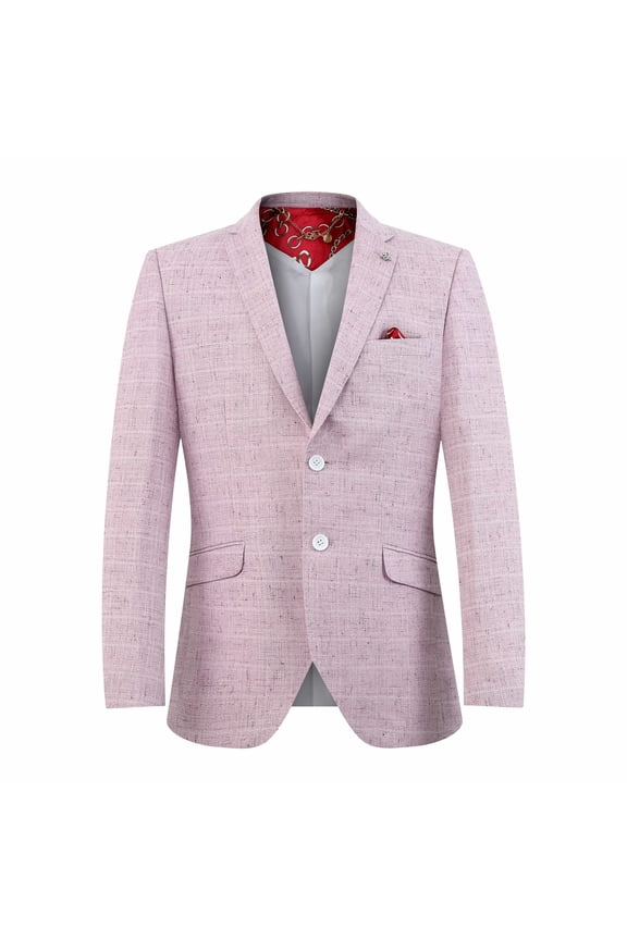 Boy's Melange Blazers Sports Coat Jacket PINK - S/8