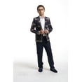 thumbnail image 1 of Elie Balleh Boy's Navy Plaid Blazer Jacket, 1 of 1