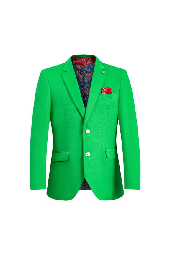 Boy's Solid Blazers Sports Coat Jacket GREEN - M/10-12
