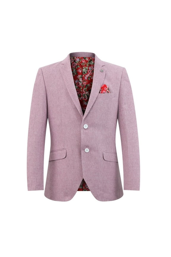 Boy's Solid Blazers Sports Coat Jacket LAVENDER - S/4