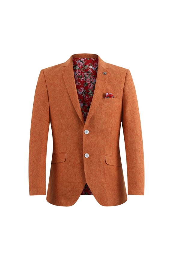 Boy's Solid Blazers Sports Coat Jacket ORANGE - S/8