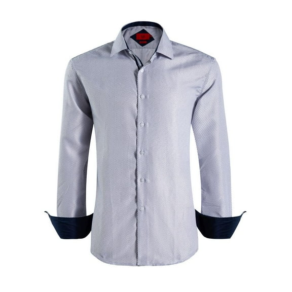 Elie Balleh Boy's White Slim Fit Honeycomb Button-Down Shirt