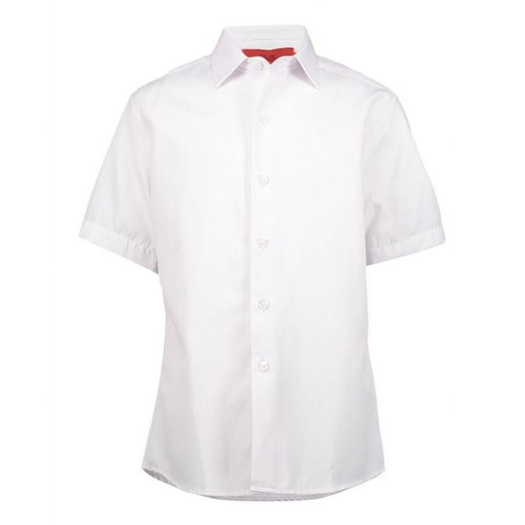 Elie Balleh Mans White Tone On Tone Short Sleeve Button Down Shirt