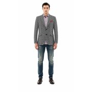 Elie Balleh Men's Black Solid Blazers Sports Coat Jacket