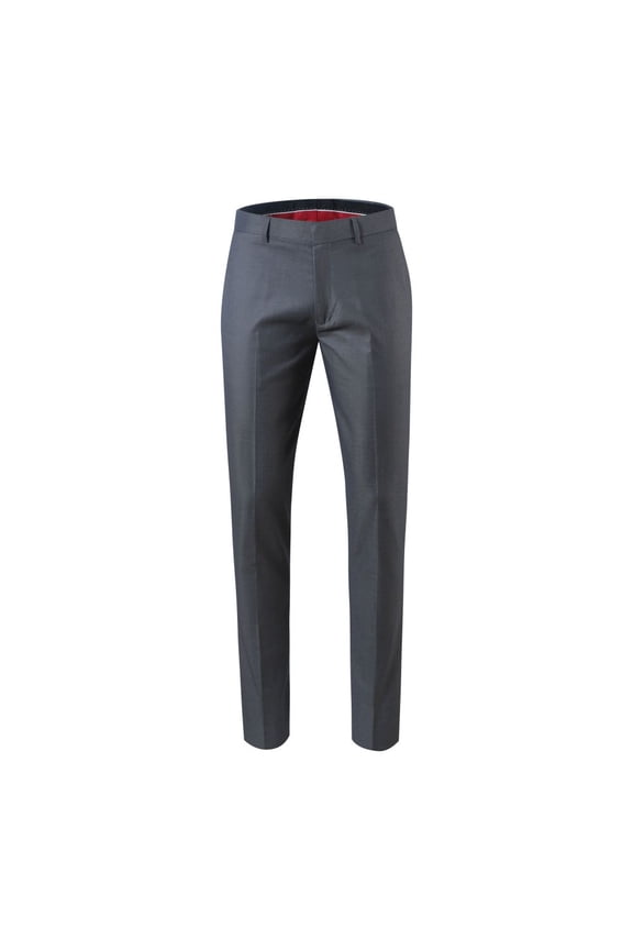 Men's Grey Slim Fit Dress Pants Slacks