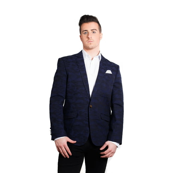 Elie Balleh Men's Navy Blazer Jacket Sport Coat
