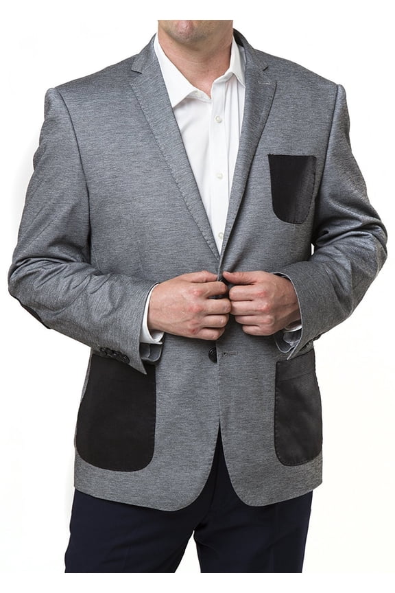 Men's Two Tone Slim Fit Jacket Two Button Sport Coat - Colors