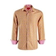 thumbnail image 1 of Elie Balleh Men's Yellow Slim Fit Paisley Print Button-Down Shirt, 1 of 1