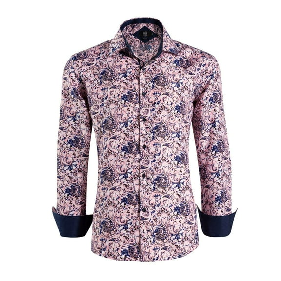 Elie Balleh Pink Boy's Slim Fit Print Button-Down Shirt