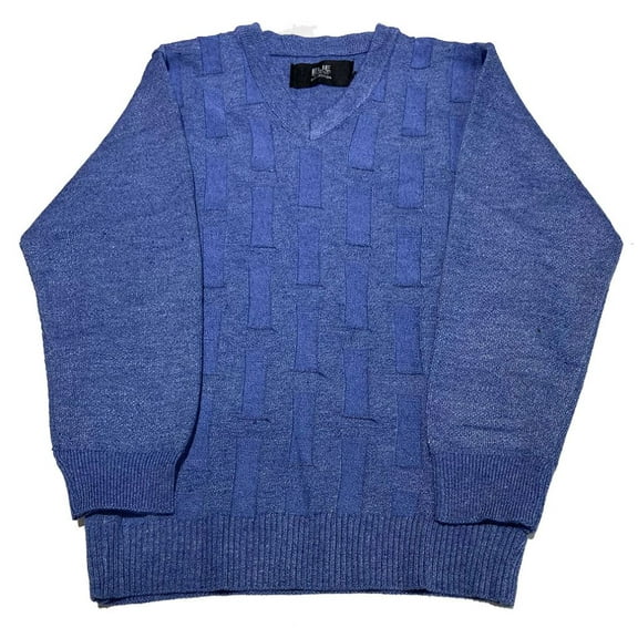 Elie Balleh Royal Melange V Neck Grey Mens Sweater