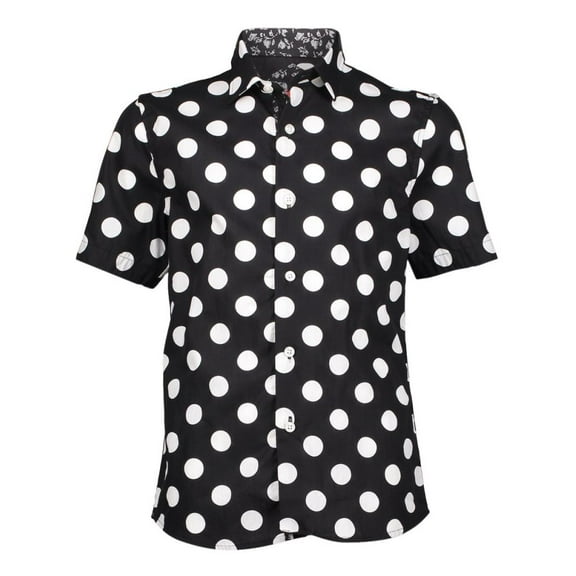 Elie Balleh Short Sleeve Black Pokadot