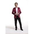 thumbnail image 1 of Elie Balleh Wine Super Fine Solid Velvet Boy's Blazers Sports Coat Jacket, 1 of 1