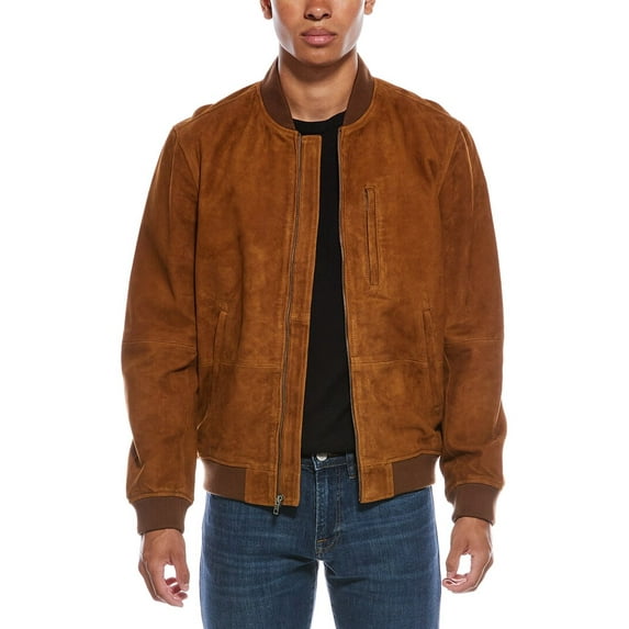 Elie Tahari mens Suede Jacket, m, Brown