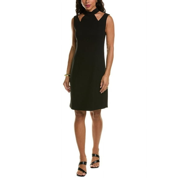 Elie Tahari womens Cutout Sheath Dress, 14, Black