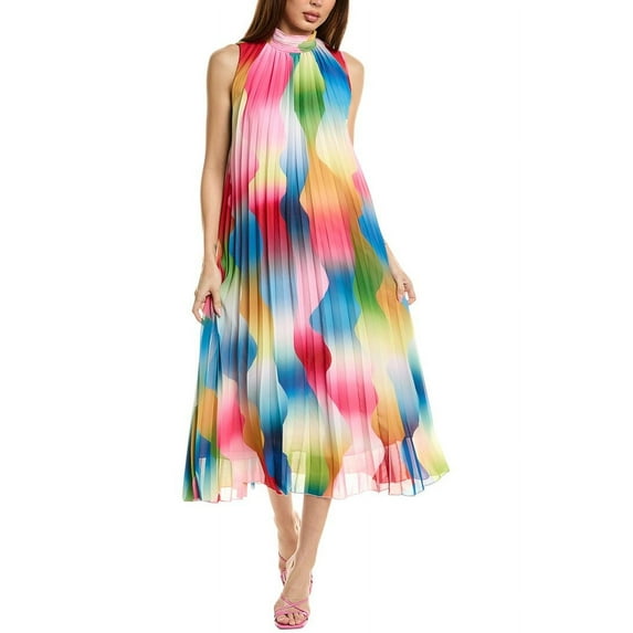 Elie Tahari womens Ellie Tahari Accordion Pleated Dress, xs, Pink