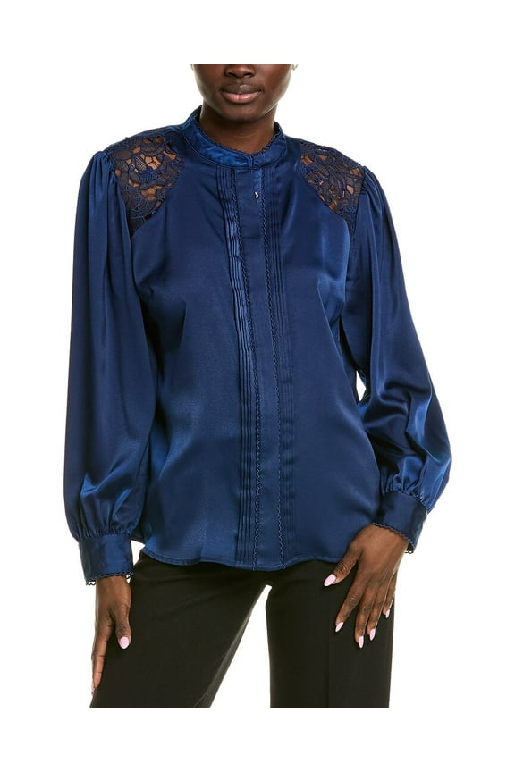 womens Esperanza Blouse, xs, Blue
