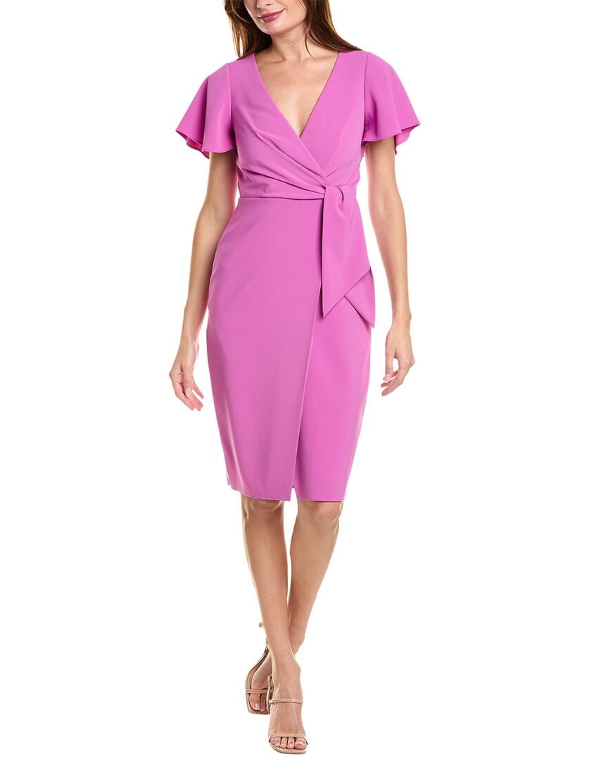tahari purple dress Elie Tahari womens Faux Wrap Dress, 4, Purple