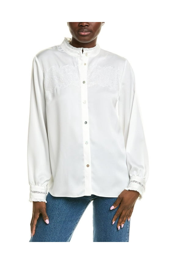 womens Melissa Blouse, s, White