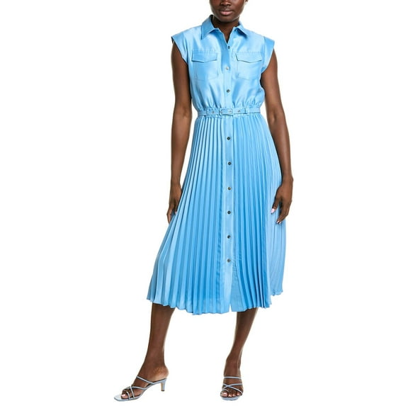 Elie Tahari womens  Natalya Shirt Dress, s, Blue