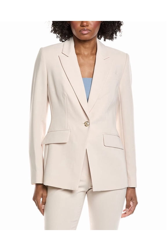 womens Notch Collar Blazer, 12, Yellow