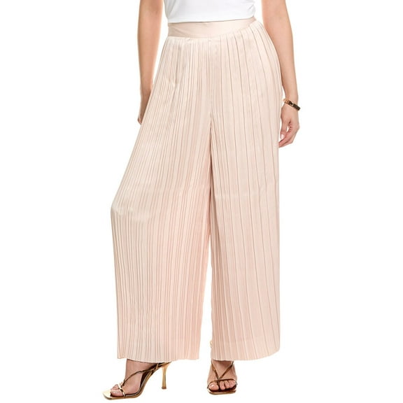Elie Tahari womens  Pull-On Pleated Wide Leg Pant, XL, Pink