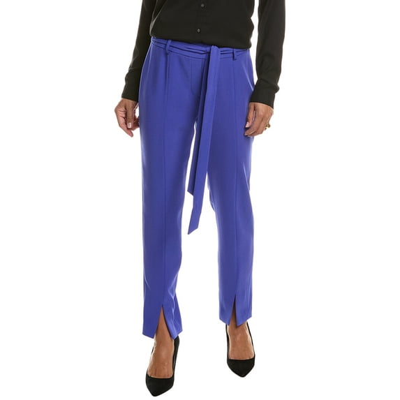 Elie Tahari womens Slim Sash Pant, 12, Blue