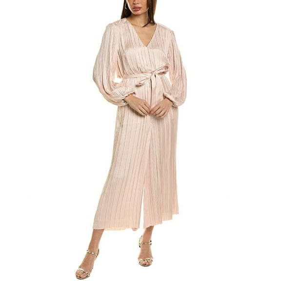 Elie Tahari womens Soft Pleat Jumpsuit, s, Pink