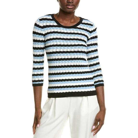 Elie Tahari womens  Tadeo Sweater, l, Blue