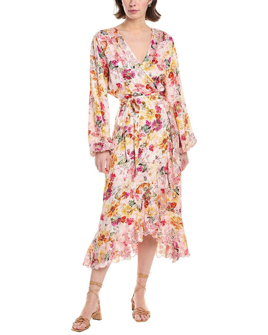 Elie Tahari womens The Charlotte Embroidered Silk-Blend Maxi Dress, 2, Pink  - Walmart Business Supplies