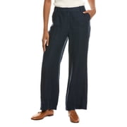 Elie Tahari womens The Ellie Linen Pant, 6, Navy
