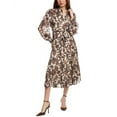 thumbnail image 1 of Elie Tahari womens  The Janice Midi Dress, 6, Brown, 1 of 3