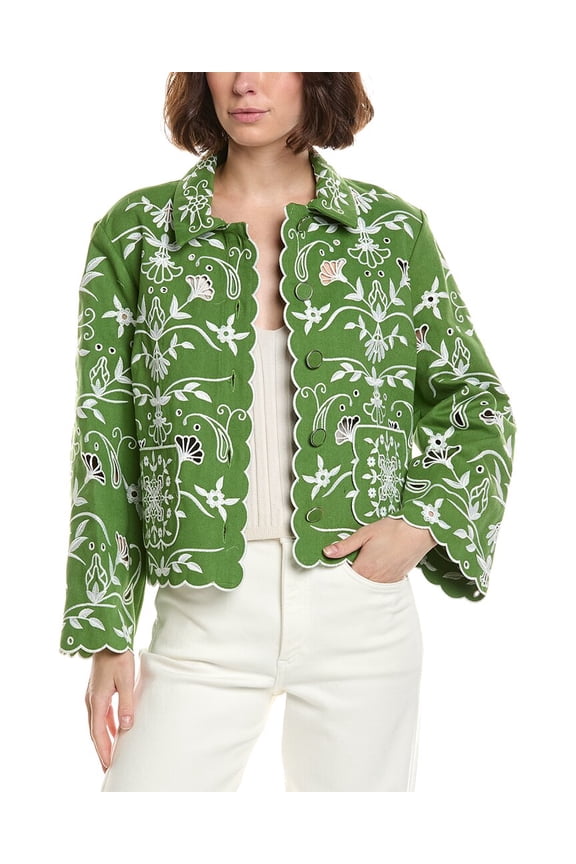 womens The Marianna Embroidered Jacket, m