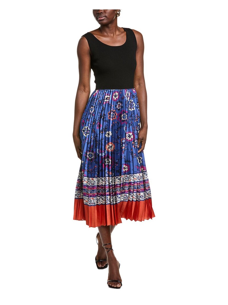 Elie Tahari womens The Mave Midi Dress, xs, Blue