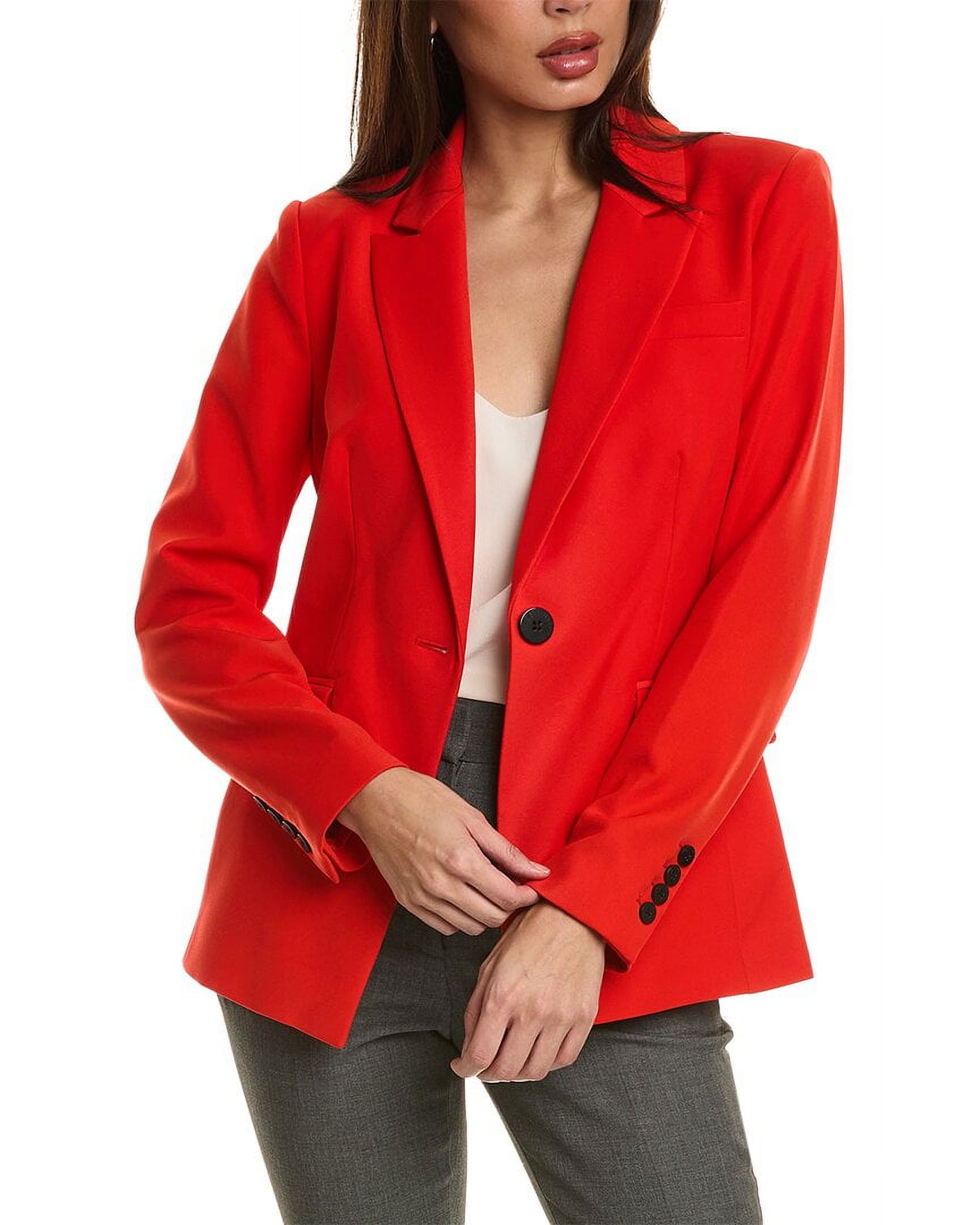 Elie Tahari womens The Sylvie Blazer 4 Red