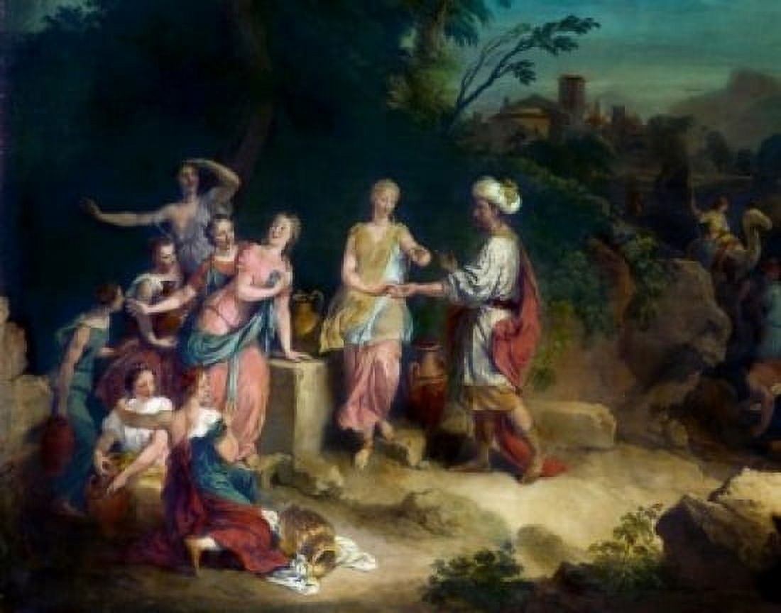 Eliezer and Rebecca Christian WE Dietrich 1712-1774 German Canvas Art - Christian WE Dietrich (18 x 24)
