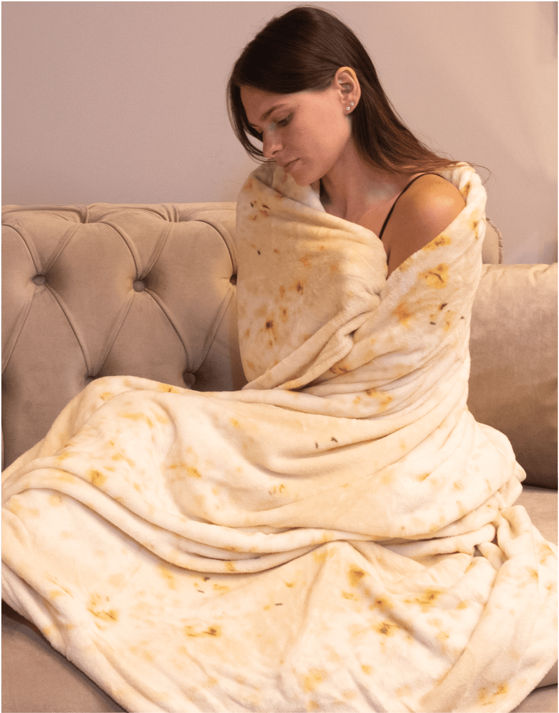 Elif 60 inches Blanket Double Sided Tortilla Blanket for Kids and