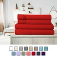 thumbnail image 1 of Elif California King Size Bed Sheets Set - Ultrasoft, Brushed Microfiber - Wrinkle Free, Deep Pocket, Machine Washable, Hypoallergenic, Fade Resistant Bedding Sheet Set (California King, Red), 1 of 5