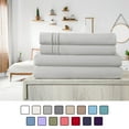 thumbnail image 1 of Elif Full Size Bed Sheets Set Microfiber Machine Washable, Light Gray, 1 of 5